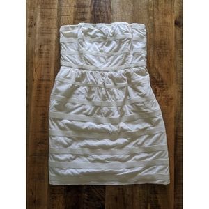 J. Crew White Strapless Dress